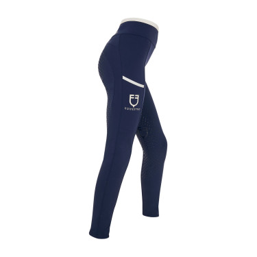 Legging Equestro fille avec découpes perforées Marine blazer / blanc Bleu marine