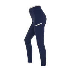 Legging Equestro fille avec découpes perforées Marine blazer / blanc Bleu marine