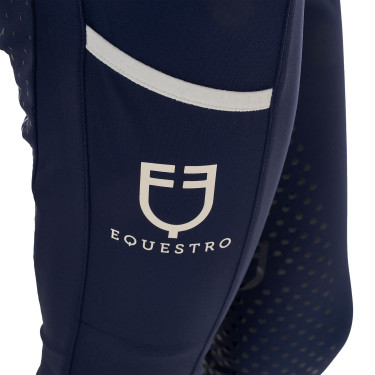 Legging Equestro fille avec découpes perforées Marine blazer / blanc Bleu marine