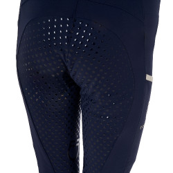 Legging Equestro fille avec découpes perforées Marine blazer / blanc Bleu marine