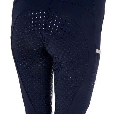 Legging Equestro fille avec découpes perforées Marine blazer / blanc Bleu marine