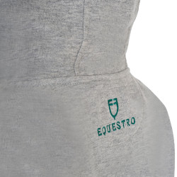 Sweat à capuche Equestro zippé pour enfant avec inscription effet éponge