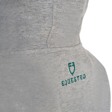 Sweat à capuche Equestro zippé pour enfant avec inscription effet éponge