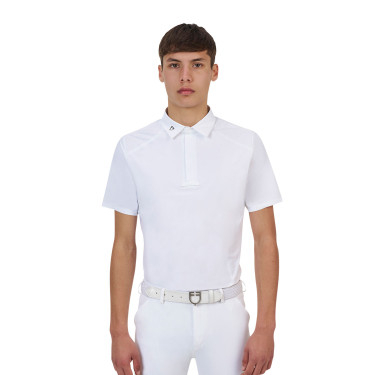 Polo de concours homme Equestro Ridertechnology manches courtes boutons Polo de concours homme Equestro Ridertechnology manches courtes boutons