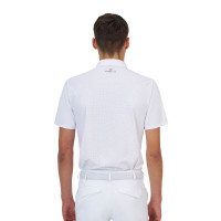 Polo de concours homme Equestro Ridertechnology manches courtes boutons