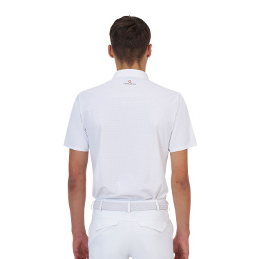 Polo de concours homme Equestro Ridertechnology manches courtes boutons Polo de concours homme Equestro Ridertechnology manches courtes boutons