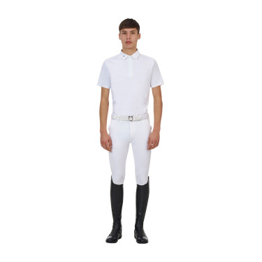 Polo de concours homme Equestro Ridertechnology manches courtes boutons Polo de concours homme Equestro Ridertechnology manches courtes boutons
