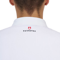 Polo de concours homme Equestro Ridertechnology manches longues à boutons