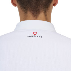 Polo de concours homme Equestro Ridertechnology manches longues à boutons