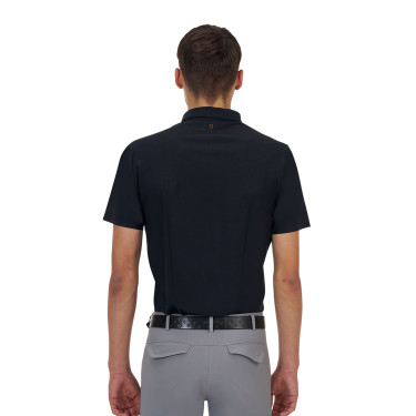 Polo d’entraînement homme Equestro Ridertechnology manches courtes avec zip Polo d’entraînement homme Equestro Ridertechnology manches courtes avec zip