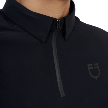 Polo d’entraînement homme Equestro Ridertechnology manches courtes avec zip Polo d’entraînement homme Equestro Ridertechnology manches courtes avec zip