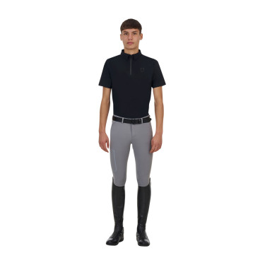 Polo d’entraînement homme Equestro Ridertechnology manches courtes avec zip Polo d’entraînement homme Equestro Ridertechnology manches courtes avec zip