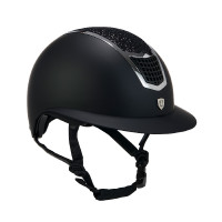Casque à paillettes Equestro à large visière homologation EN 1384-2023 Casque à paillettes Equestro à large visière homologation EN 1384-2023