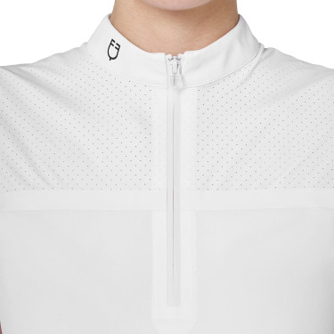 Polo de concours femme Equestro Ridertechnology en tissu perforé