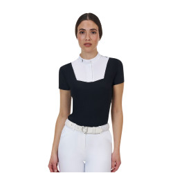 Polo de concours femme Equestro Ridertechnology manches courtes