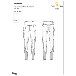 Legging Equestro femme full grip avec inserts perforés Blanc Legging Equestro femme full grip avec inserts perforés Blanc