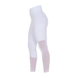 Legging Equestro femme full grip avec inserts perforés Blanc Legging Equestro femme full grip avec inserts perforés Blanc