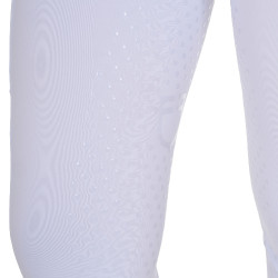 Legging Equestro femme full grip avec inserts perforés Blanc Legging Equestro femme full grip avec inserts perforés Blanc