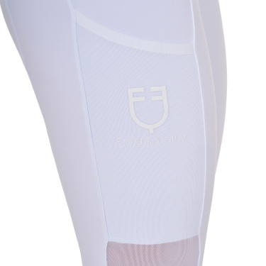 Legging Equestro femme full grip avec inserts perforés Blanc Legging Equestro femme full grip avec inserts perforés Blanc