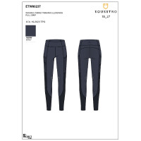 Legging Equestro femme full grip avec inserts perforés Marine blazer Bleu marine