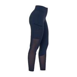 Legging Equestro femme full grip avec inserts perforés Marine blazer Bleu marine