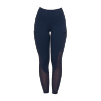 Legging Equestro femme full grip avec inserts perforés Marine blazer Bleu marine
