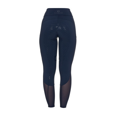 Legging Equestro femme full grip avec inserts perforés Marine blazer Bleu marine
