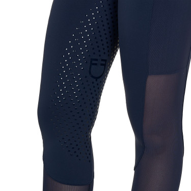 Legging Equestro femme full grip avec inserts perforés Marine blazer Bleu marine