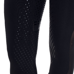 Legging Equestro femme full grip avec inserts perforés Noir