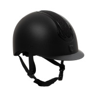 Casque femme Equestro Azael Stone Equestro visière étroite homologation EN 1384-2023