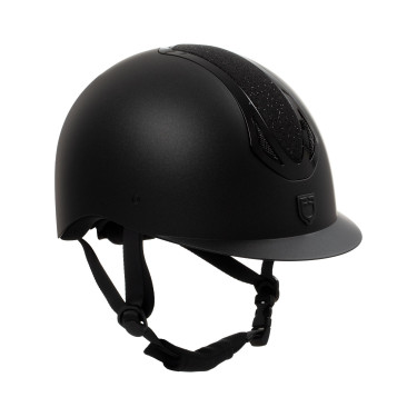 Casque femme Equestro Azael Stone Equestro visière étroite homologation EN 1384-2023