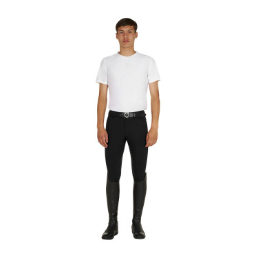T-shirt d’entraînement Equestro homme en tissu technique micro-perforé Blanc T-shirt d’entraînement Equestro homme en tissu technique micro-perforé Blanc