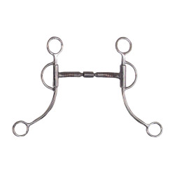 Mors Western Pool's inox avec demi-brisure branches longues Mors Western Pool's inox avec demi-brisure branches longues