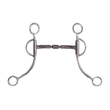 Mors Western Pool's inox avec demi-brisure branches longues Mors Western Pool's inox avec demi-brisure branches longues