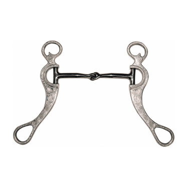 Mors western Pool's en aluminium embouchure en fer noir branches décorées Pool’s Mors western Pool's en aluminium embouchure en fer noir branches décorées Pool’s