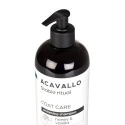 Shampoing Acavallo pour chevaux gris miel et vanille