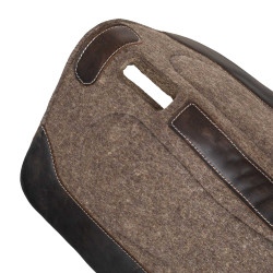 Tapis de selle Pool's en feutre de pure laine avec renforts en cuir