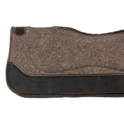 Tapis de selle Pool's en feutre de pure laine avec renforts en cuir