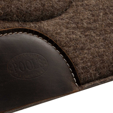 Tapis de selle Pool's en feutre de pure laine avec renforts en cuir