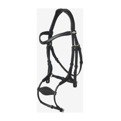 Bridon muserolle Adjustable Anatomic Arika noir/argent LeMieux