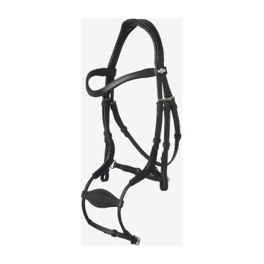 Bridon muserolle Adjustable Anatomic Arika noir/argent LeMieux