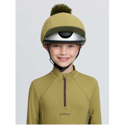Couvre-casque équitation LeMieux avec pompon amovible