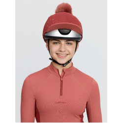 Couvre-casque équitation LeMieux avec pompon amovible Couvre-casque équitation LeMieux avec pompon amovible