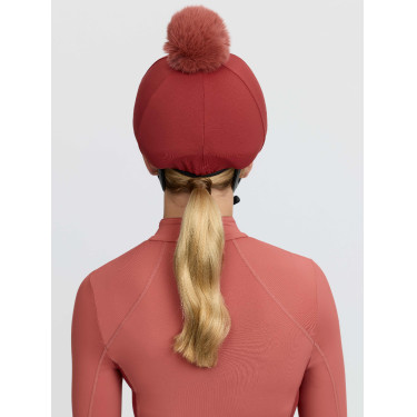 Couvre-casque équitation LeMieux avec pompon amovible Couvre-casque équitation LeMieux avec pompon amovible