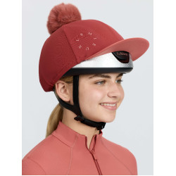 Couvre-casque équitation LeMieux avec pompon amovible Couvre-casque équitation LeMieux avec pompon amovible