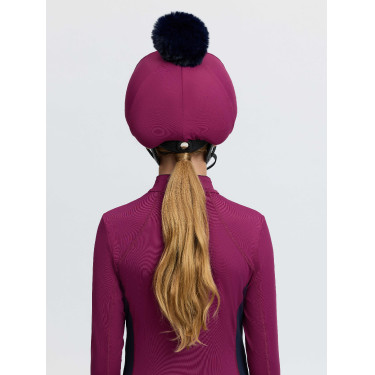 Couvre-casque équitation LeMieux avec pompon amovible Couvre-casque équitation LeMieux avec pompon amovible