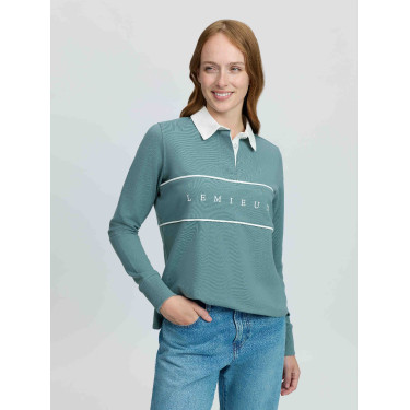 Polo de rugby LeMieux Rochelle femme Aloe Bleu Polo de rugby LeMieux Rochelle femme Aloe Bleu