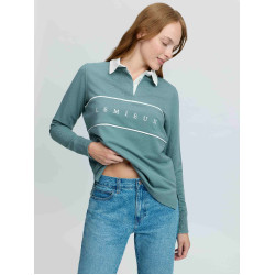 Polo de rugby LeMieux Rochelle femme Aloe Bleu