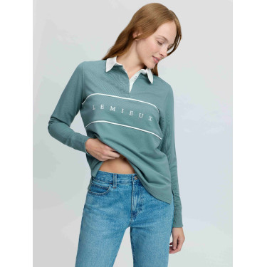 Polo de rugby LeMieux Rochelle femme Aloe Bleu