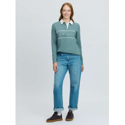 Polo de rugby LeMieux Rochelle femme Aloe Bleu